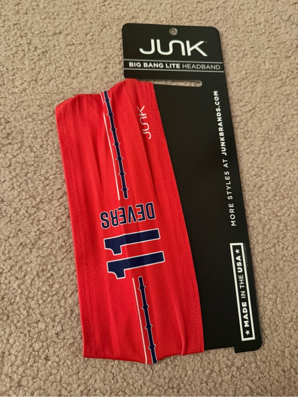 Junk Headband  -  Boston Red Sox third baseman Rafael Devers, #11, NWT